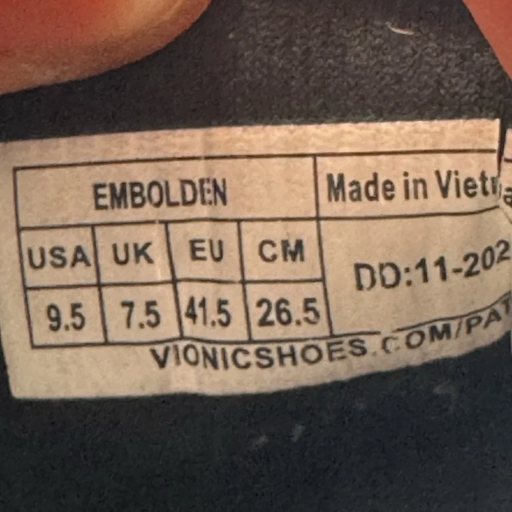 VIONIC Embolden Knit Athletic Running Shoes Black Yellow Women's Size‎ 9.5